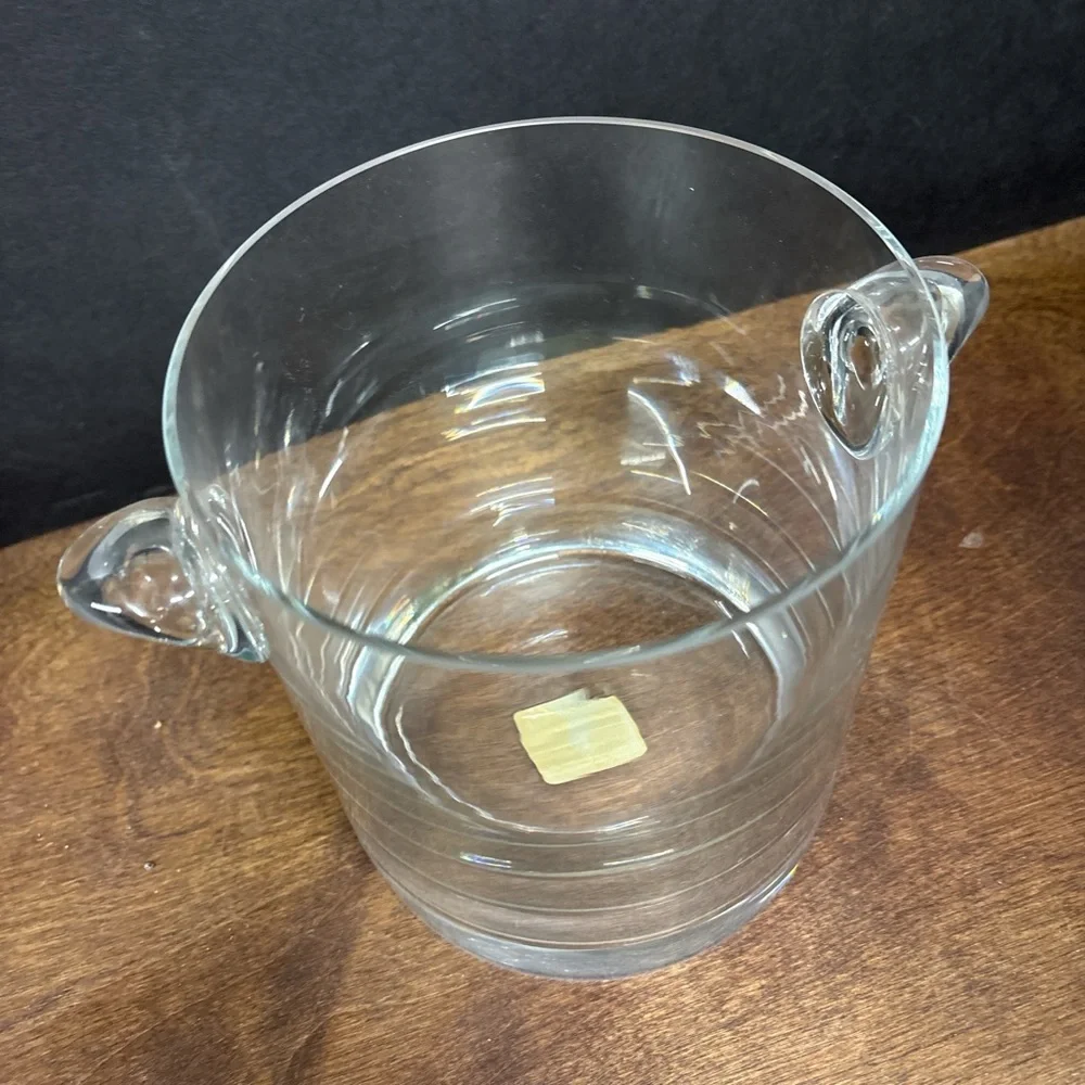 Clear Glass Ice Bucket